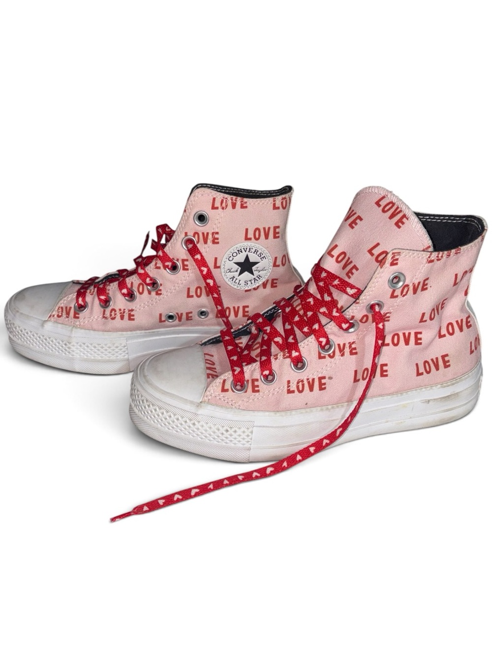 Converse Chuck Taylor All Star High Top "LOVE" Print Sneakers